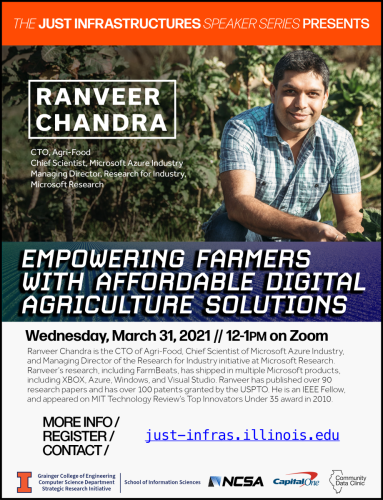 Mar. 31: Ranveer Chandra, Empowering Farmers with Affordable Digital Agriculture Solutions
